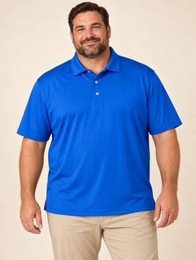 Peter Millar Summer Comfort XXL Royal Blue Stretch Golf Polo